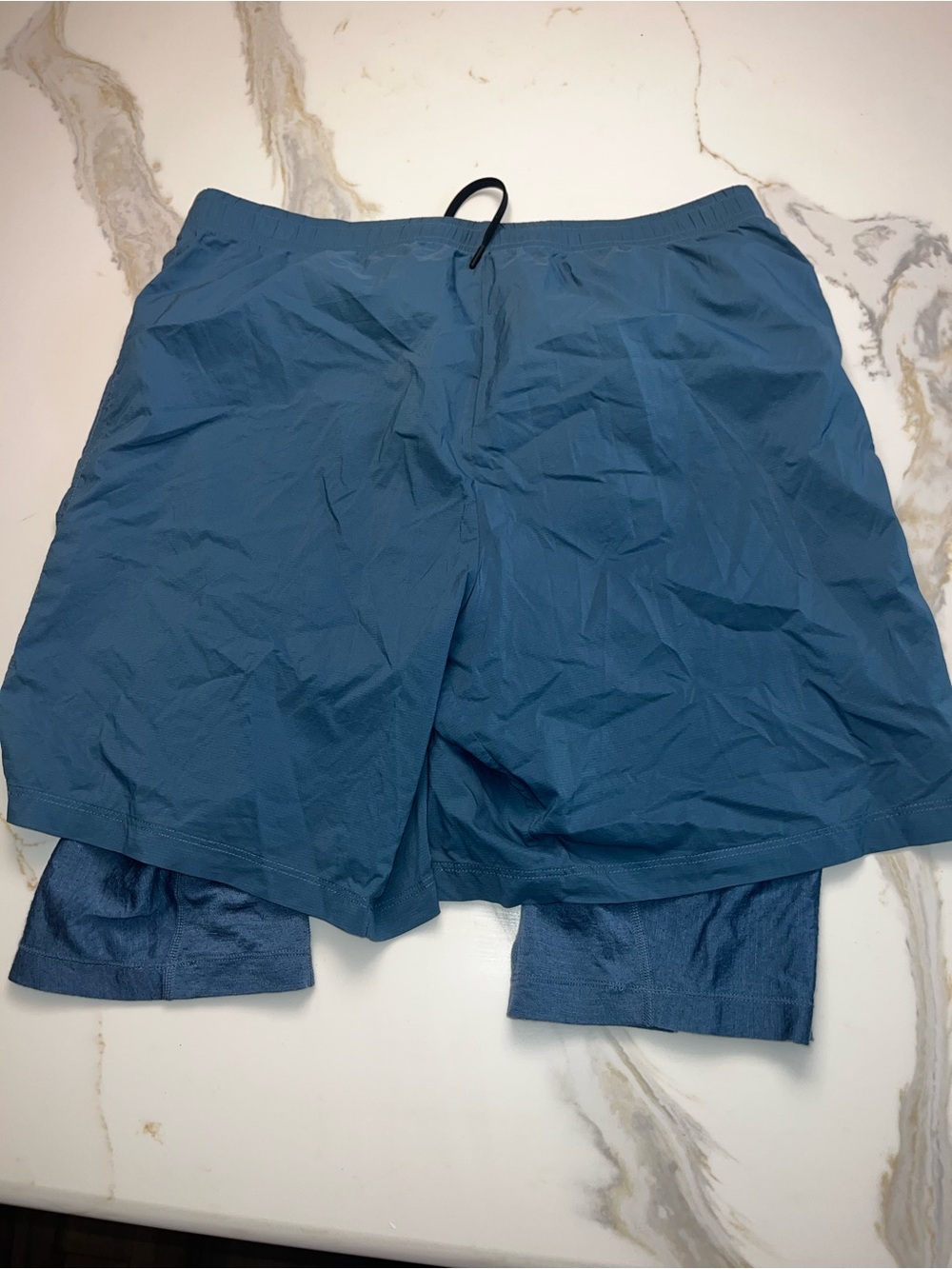 Icebreaker Merino Cool-Lite Mens Lined Performance Shorts Blue Pockets Medium